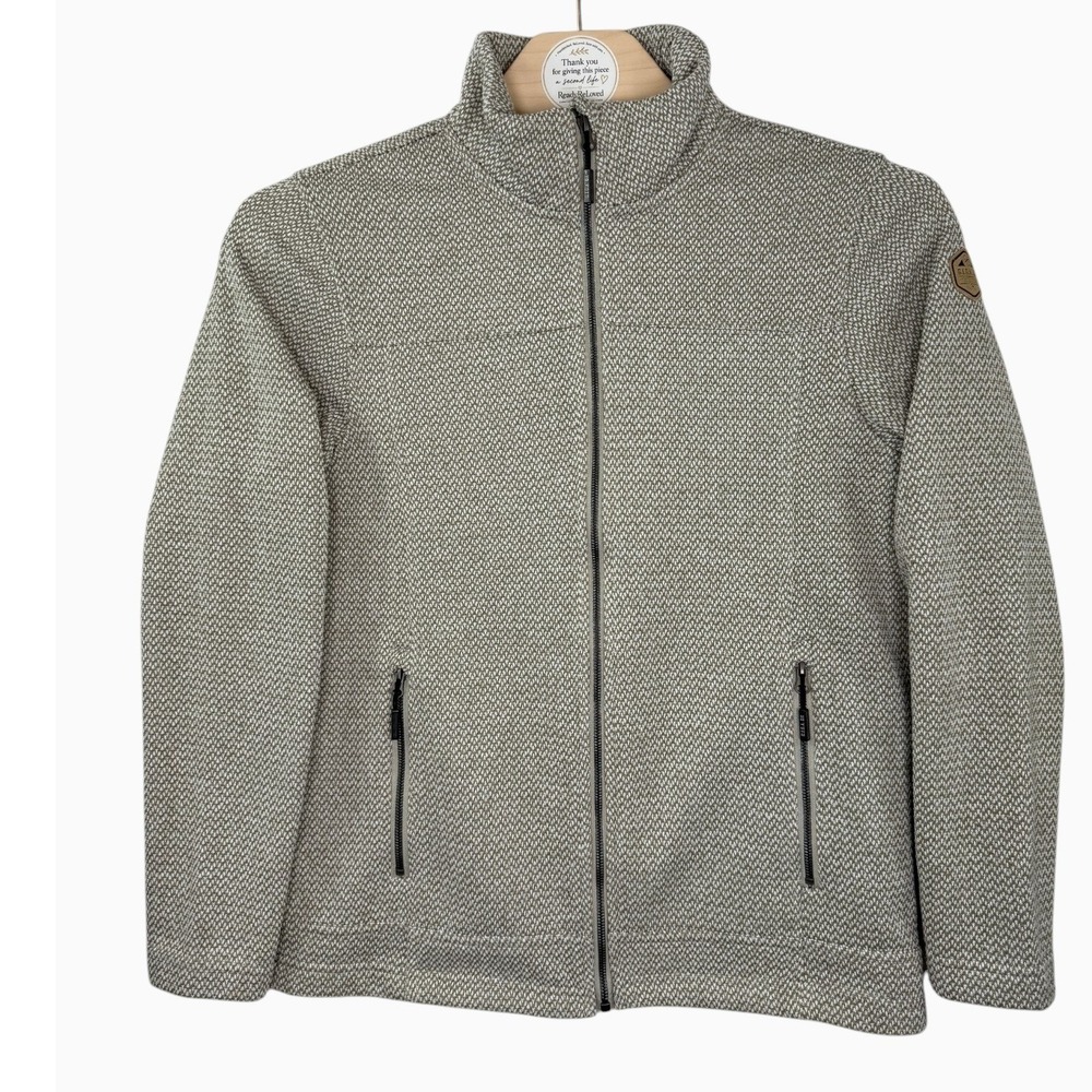 G.I.G.A. DX by Killtec Large Gray Textured Full Zip Fleece Jacket Outdoor